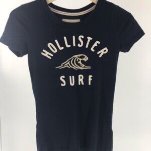 Hollister Tee- Navy sz XS Exc Cond